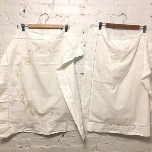 Sferra embroidered pointelle euro shams white cotton